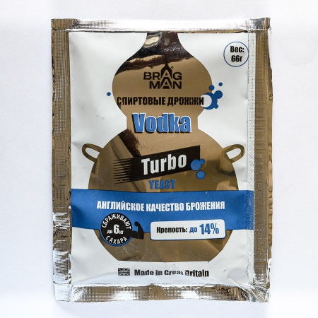 Turbo yeast alcohol BragMan "Vodka TURBO" (66 gr) в Иваново