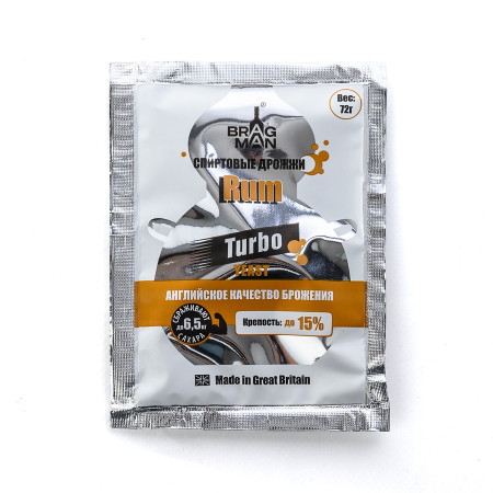 Turbo yeast alcohol BragMan "RUM TURBO" (72 gr) в Иваново