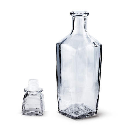 Бутылка (штоф) "Элегант" стеклянная 0,5 литра с пробкой  в Иваново